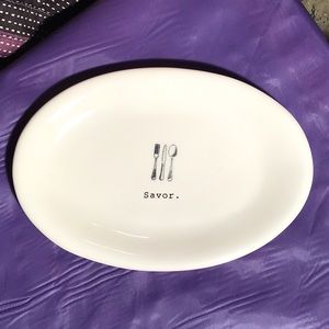 Rae Dunn Artisan Collection savor oval plate 8” x 5.5”